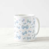 Blaues Coquette Bow Muster Kaffeetasse (VorderseiteRechts)