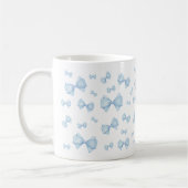 Blaues Coquette Bow Muster Kaffeetasse (Links)