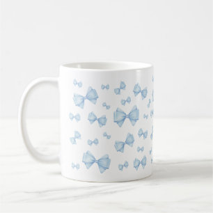 Blaues Coquette Bow Muster Kaffeetasse