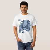 Blaues Cowski II T-Shirt (Vorne ganz)
