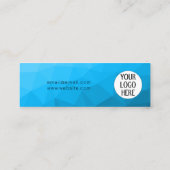 Blaues cyan Gradient Geometric Mesh Benutzerdefini Treuekarte (Rückseite)