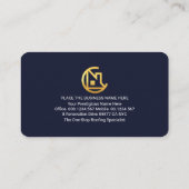 Blaues Dachdach-Gebäude Visitenkarte (Rückseite)