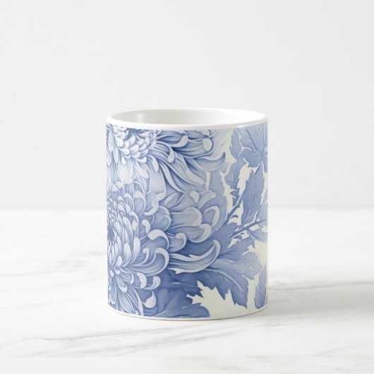 Blaues Dahlia-Toilmuster Kaffeetasse (Mittel)