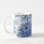 Blaues Dahlia-Toilmuster Kaffeetasse (Links)