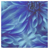 Blaues Dahlie-Blumen-Muster Stoff (Nahaufnahme)