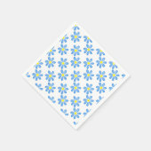 Blaues Daisy-Watercolor-Muster Serviette (Ecke)