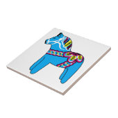 Blaues Dala Pferd Fliese (Seite)