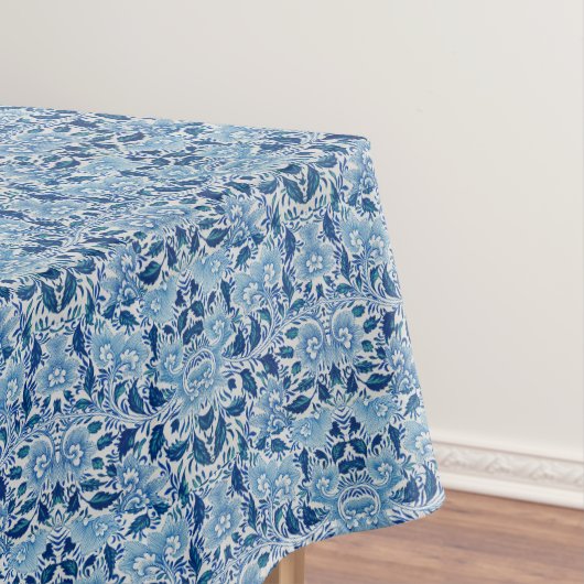 Blaues Damask-Muster Tischdecke (Beispiel)