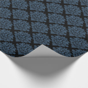 Blaues Damaskop-Geschenkpapier Geschenkpapier
