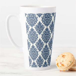 blaues Damastdesign Milchtasse
