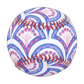 Blaues Damastmuster Baseball (Rückseite)