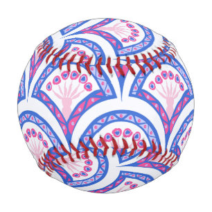 Blaues Damastmuster Baseball