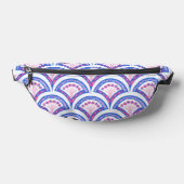 Blaues Damastmuster Bauchtasche (Ablage )