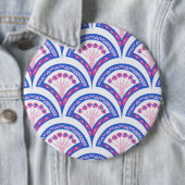 Blaues Damastmuster Button (Beispiel)