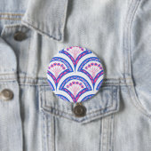 Blaues Damastmuster Button (Beispiel)