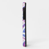 Blaues Damastmuster Case-Mate iPhone Hülle (Hinten/Links)