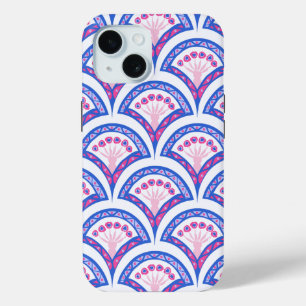 Blaues Damastmuster Case-Mate iPhone Hülle