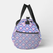 Blaues Damastmuster Duffle Bag (Rechts)