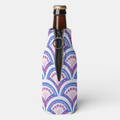 Blaues Damastmuster Flaschenkühler (Flasche Rückseite)