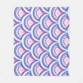 Blaues Damastmuster Fleecedecke (Vorderseite)