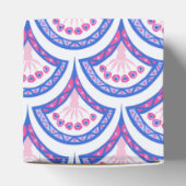 Blaues Damastmuster Geschenkschachtel (Oben)