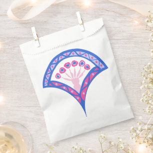 Blaues Damastmuster Geschenktütchen