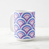 Blaues Damastmuster Kaffeetasse (Vorderseite Links)