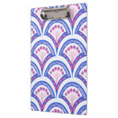 Blaues Damastmuster Klemmbrett (Links)