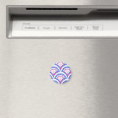 Blaues Damastmuster Magnet (In Situ (Geschirrspüler))