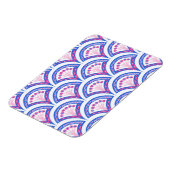 Blaues Damastmuster Magnet (Linke Seite)