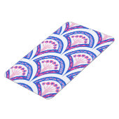 Blaues Damastmuster Magnet (Linke Seite)