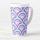 Blaues Damastmuster Milchtasse (Rechte Ecke)