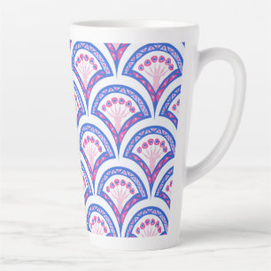 Blaues Damastmuster Milchtasse