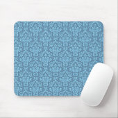 Blaues Damastmuster Mousepad (Mit Mouse)