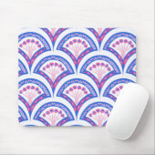 Blaues Damastmuster Mousepad (Mit Mouse)