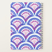 Blaues Damastmuster Notizblock (Rückseite)