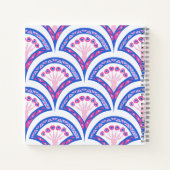 Blaues Damastmuster Notizblock (Rückseite)