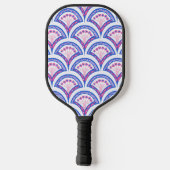 Blaues Damastmuster Pickleball Schläger (Rückseite)