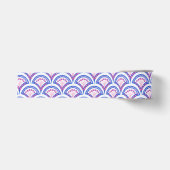 Blaues Damastmuster Ripsband (Vorderseite)