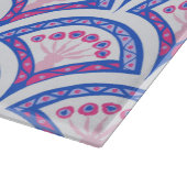 Blaues Damastmuster Schneidebrett (Ecke)