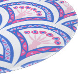 Blaues Damastmuster Schneidebrett (Ecke)