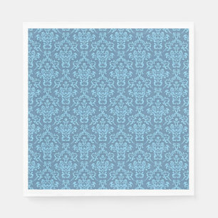 Blaues Damastmuster Serviette