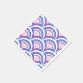 Blaues Damastmuster Serviette (Ecke)