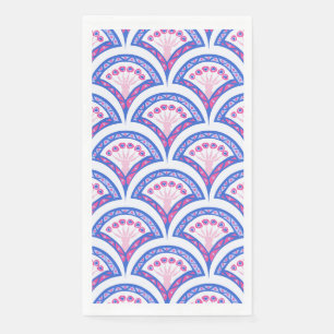 Blaues Damastmuster Serviette