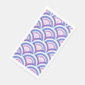 Blaues Damastmuster Serviette (Ecke)