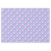 Blaues Damastmuster Tischdecke (Vorderseite (Horizontal))