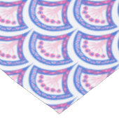 Blaues Damastmuster Tischdecke (Schrägansicht)