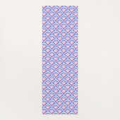 Blaues Damastmuster Yogamatte (Rückseite)
