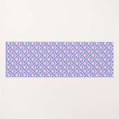 Blaues Damastmuster Yogamatte (Vorderseite (Horizontal))