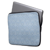 Blaues Damespiel-Muster - Laptop-Sieb Laptopschutzhülle (Vorderseite Links)